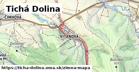 ikona Tichá Dolina: 0 m trás zimna-mapa v ticha-dolina