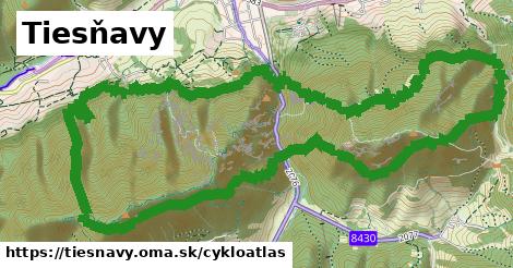 ikona Tiesňavy: 0,82 km trás cykloatlas v tiesnavy