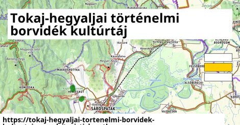 ikona Turistická mapa turisticky-atlas v tokaj-hegyaljai-tortenelmi-borvidek-kulturtaj