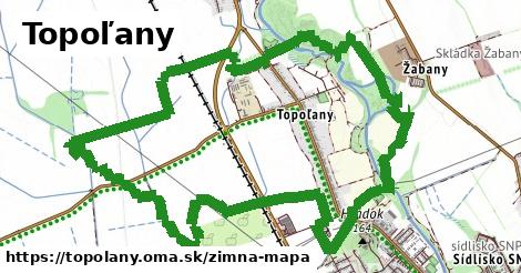 ikona Topoľany: 0 m trás zimna-mapa v topolany