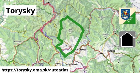 ikona Mapa autoatlas v torysky