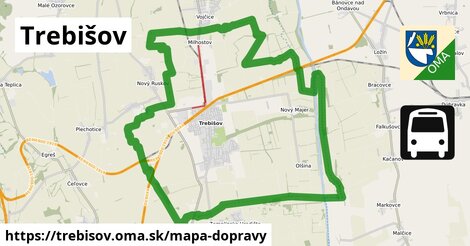 ikona Trebišov: 68 km trás mapa-dopravy v trebisov