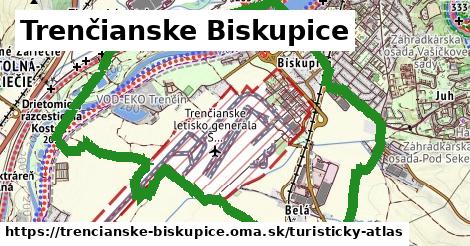 ikona Trenčianske Biskupice: 3,0 km trás turisticky-atlas v trencianske-biskupice