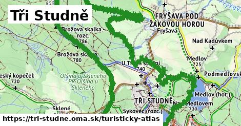 ikona Turistická mapa turisticky-atlas v tri-studne