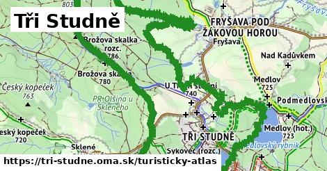 ikona Turistická mapa turisticky-atlas v tri-studne