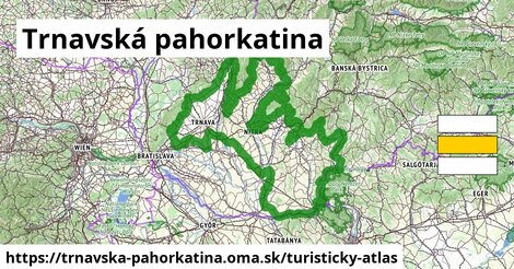ikona Trnavská pahorkatina: 724 km trás turisticky-atlas v trnavska-pahorkatina
