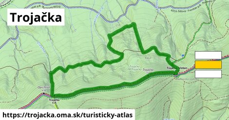 ikona Trojačka: 1,98 km trás turisticky-atlas v trojacka