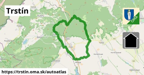 ikona Mapa autoatlas v trstin