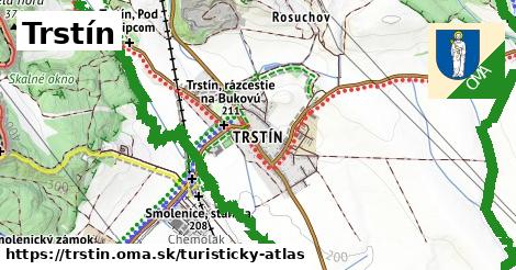 ikona Turistická mapa turisticky-atlas v trstin