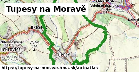 ikona Mapa autoatlas v tupesy-na-morave