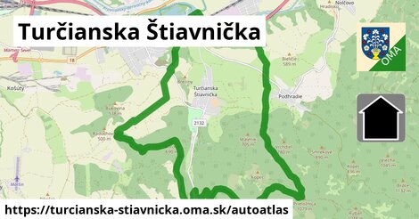 ikona Mapa autoatlas v turcianska-stiavnicka