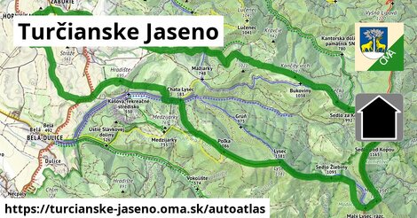 ikona Mapa autoatlas v turcianske-jaseno