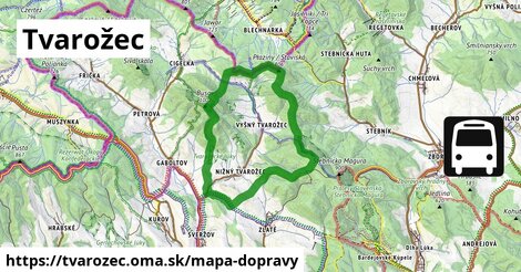 ikona Mapa dopravy mapa-dopravy v tvarozec