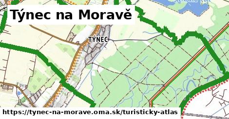 ikona Týnec na Moravě: 5,6 km trás turisticky-atlas v tynec-na-morave