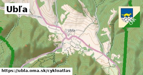 ikona Ubľa: 27 km trás cykloatlas v ubla