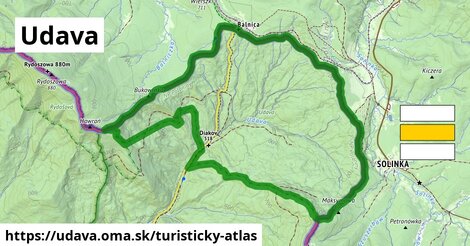 ikona Udava: 6,0 km trás turisticky-atlas v udava