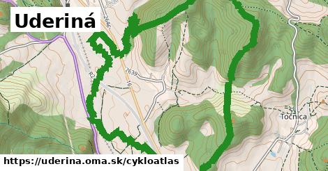 ikona Uderiná: 0 m trás cykloatlas v uderina