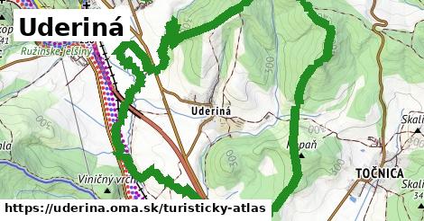 ikona Uderiná: 0 m trás turisticky-atlas v uderina