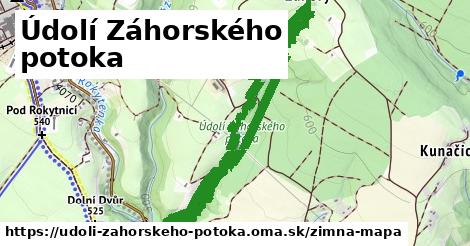 ikona Údolí Záhorského potoka: 0 m trás zimna-mapa v udoli-zahorskeho-potoka