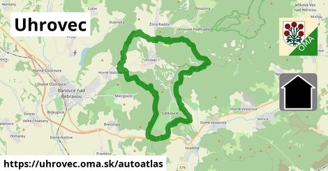 ikona Mapa autoatlas v uhrovec