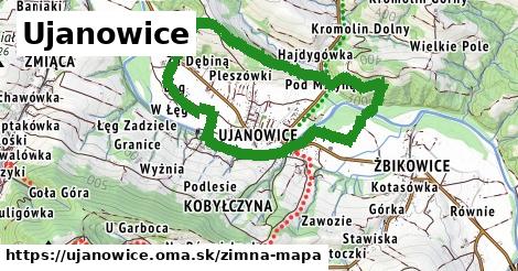 ikona Ujanowice: 0 m trás zimna-mapa v ujanowice
