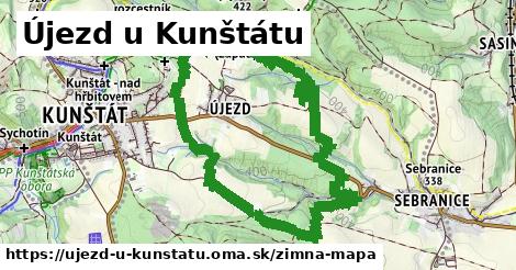 ikona Újezd u Kunštátu: 0 m trás zimna-mapa v ujezd-u-kunstatu