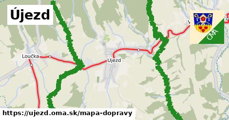 ikona Újezd: 9,8 km trás mapa-dopravy v ujezd