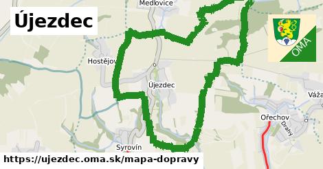 ikona Újezdec: 0 m trás mapa-dopravy v ujezdec