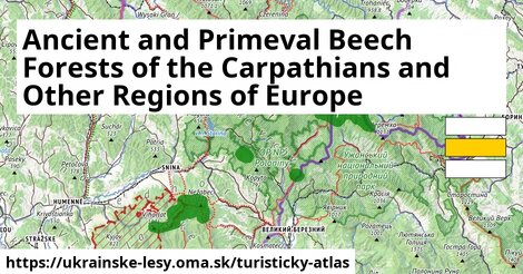 ikona Turistická mapa turisticky-atlas v ukrainske-lesy