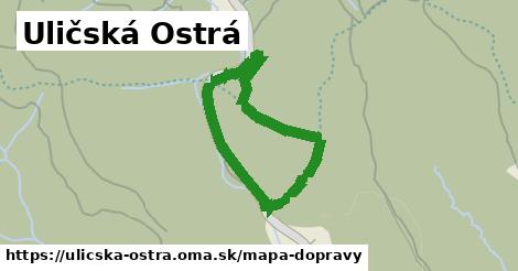 ikona Uličská Ostrá: 0 m trás mapa-dopravy v ulicska-ostra