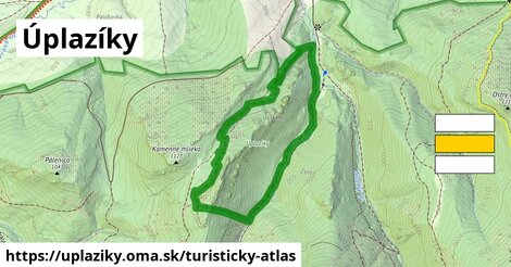 ikona Úplazíky: 0 m trás turisticky-atlas v uplaziky