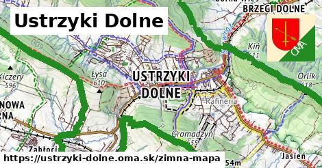 ikona Zimná mapa zimna-mapa v ustrzyki-dolne