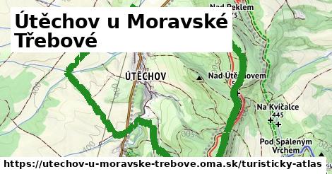 ikona Útěchov u Moravské Třebové: 2,3 km trás turisticky-atlas v utechov-u-moravske-trebove