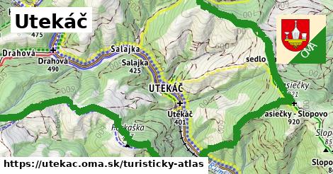 ikona Utekáč: 28 km trás turisticky-atlas v utekac