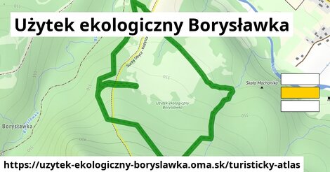 ikona Turistická mapa turisticky-atlas v uzytek-ekologiczny-boryslawka