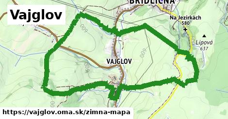 ikona Vajglov: 0 m trás zimna-mapa v vajglov