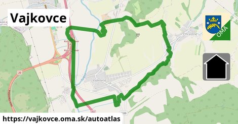 ikona Mapa autoatlas v vajkovce