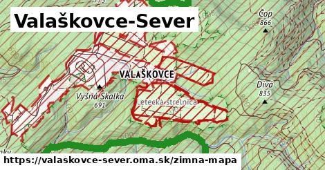 ikona Valaškovce-Sever: 0 m trás zimna-mapa v valaskovce-sever