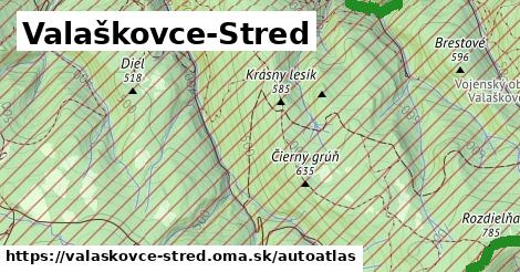 ulice v Valaškovce-Stred