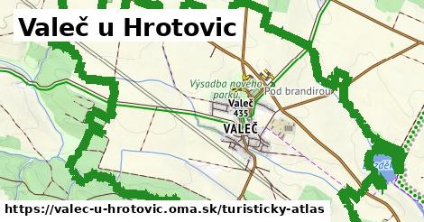 ikona Valeč u Hrotovic: 3,4 km trás turisticky-atlas v valec-u-hrotovic