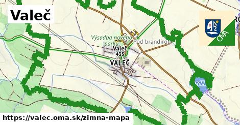 ikona Valeč: 0 m trás zimna-mapa v valec