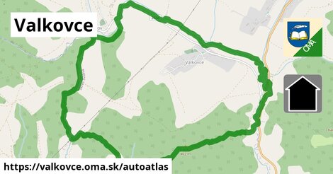 ikona Mapa autoatlas v valkovce