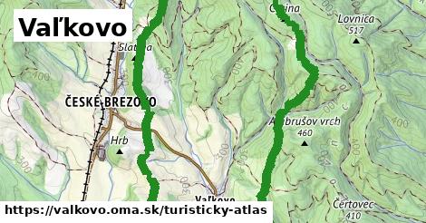 ikona Vaľkovo: 0 m trás turisticky-atlas v valkovo