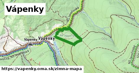 ikona Vápenky: 0 m trás zimna-mapa v vapenky