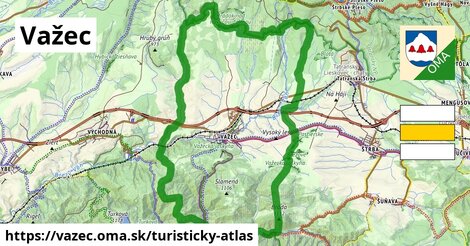 ikona Turistická mapa turisticky-atlas v vazec