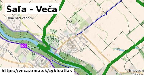 ikona Šaľa - Veča: 0,71 km trás cykloatlas v veca