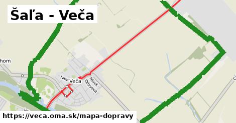 ikona Šaľa - Veča: 59 km trás mapa-dopravy v veca