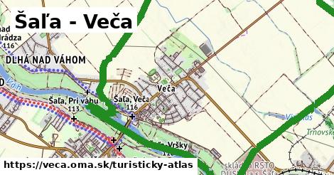 ikona Šaľa - Veča: 2,2 km trás turisticky-atlas v veca