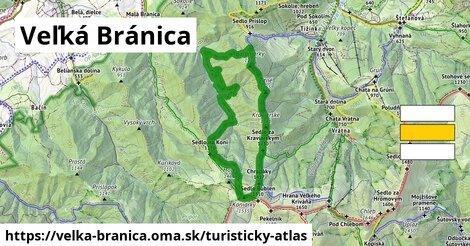 ikona Turistická mapa turisticky-atlas v velka-branica