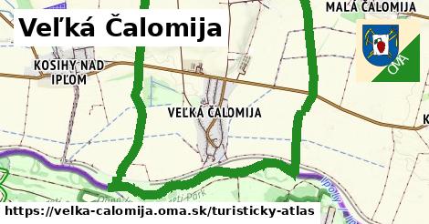 ikona Veľká Čalomija: 2,1 km trás turisticky-atlas v velka-calomija